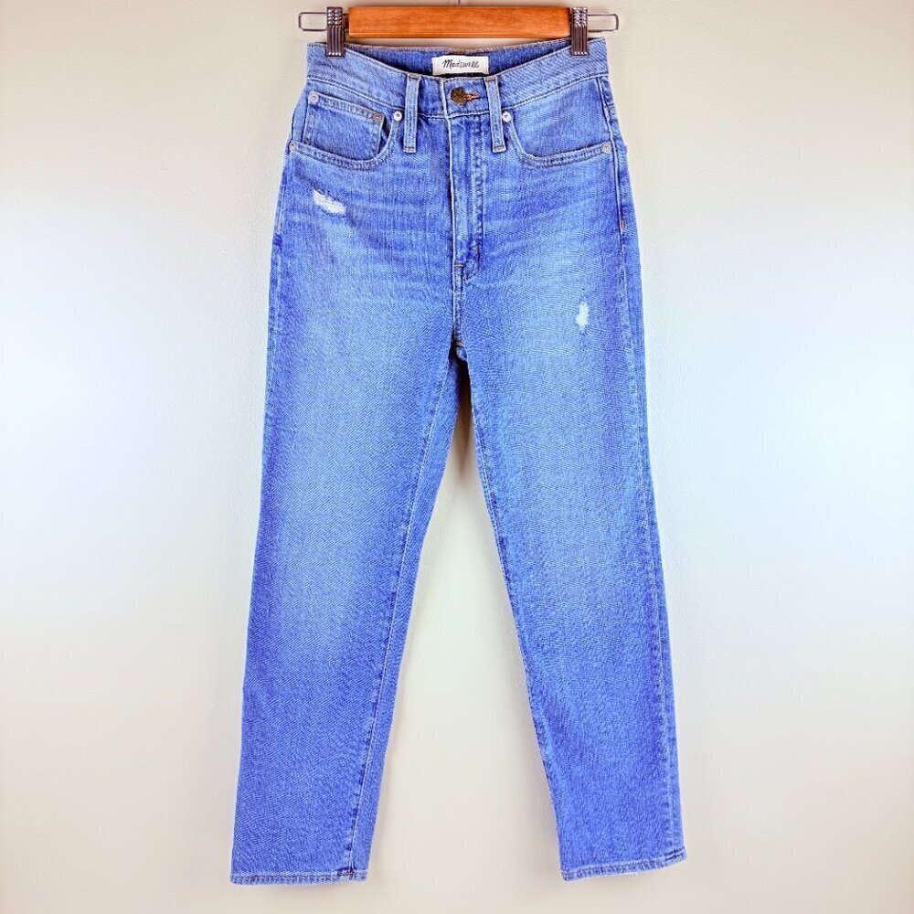 Madewell Classic Straight High Rise Jeans Light Wash 24